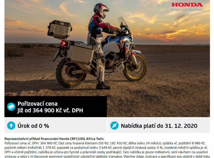 Africa Twin s úrokem od 0 %!