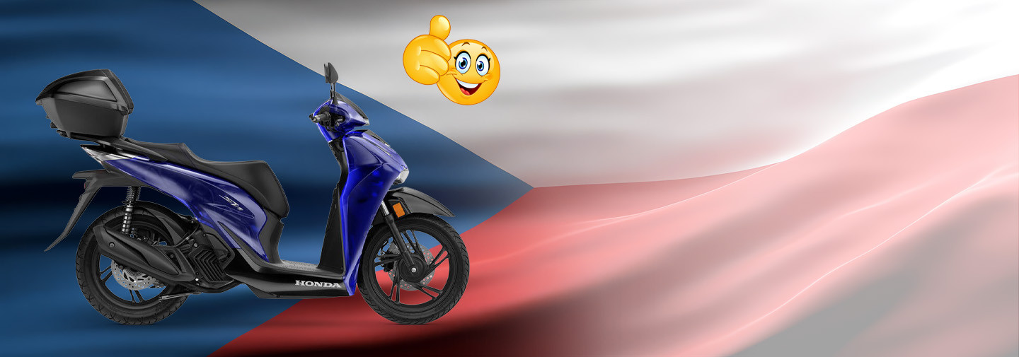 SAMETOVÁ ZIMNÍ JÍZDA:<br>CENY KLOUŽOU DOLŮ!<br>HONDA SH 125<br>