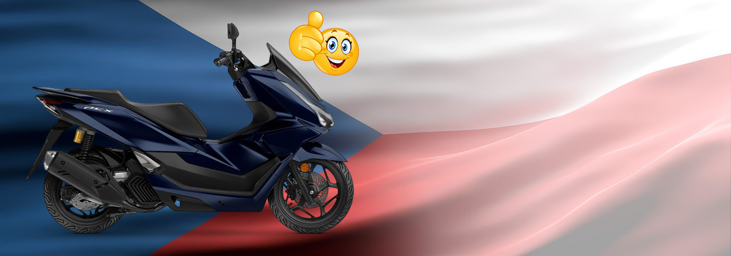SAMETOVÁ ZIMNÍ JÍZDA:<br>CENY KLOUŽOU DOLŮ!<br>HONDA PCX 125 DELUXE<br>