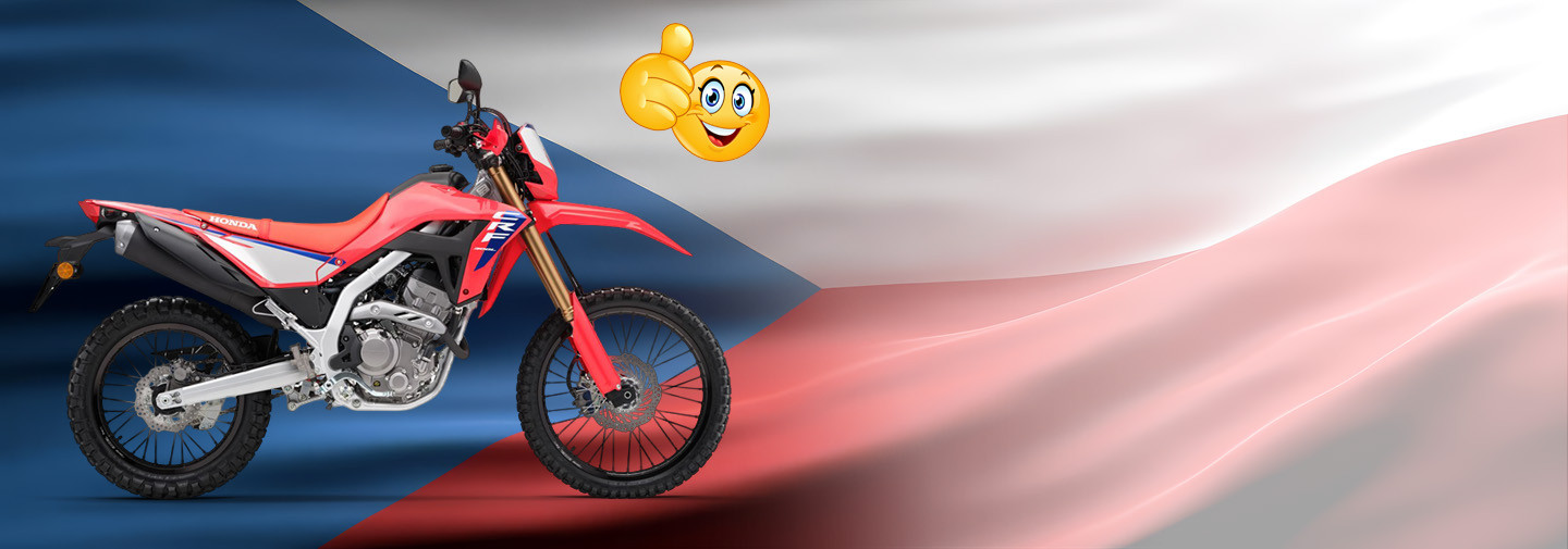SAMETOVÁ ZIMNÍ JÍZDA:<br>CENY KLOUŽOU DOLŮ!<br>HONDA CRF300L<br>
