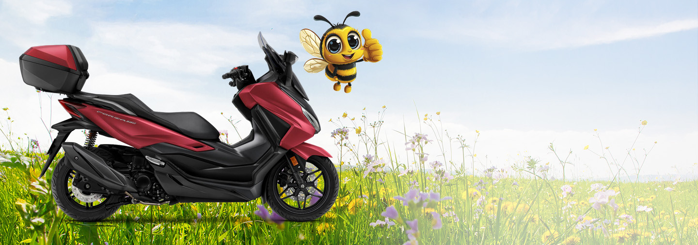 PŘIJEĎTE SI K NÁM<br>PRO VAŠE NOVÉ ŽIHADLO !<br>HONDA FORZA 350